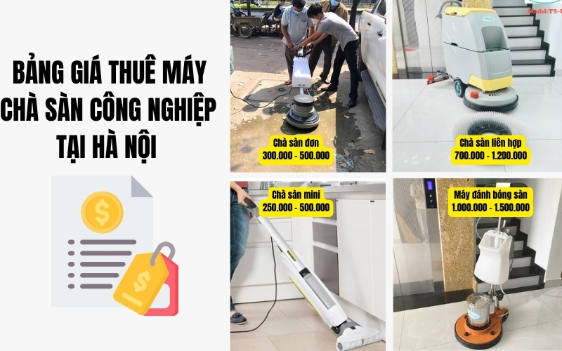Bảng giá thuê máy chà sàn công nghiệp tại Hà Nội  